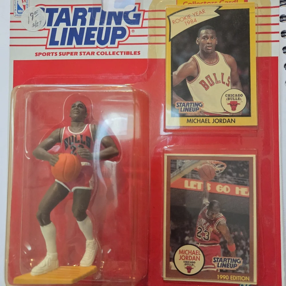 Michael Jordan Starting Lineup 1990 Kenner Figure w/ Rookie Year Card โ Sealed - Picture 11 of 11